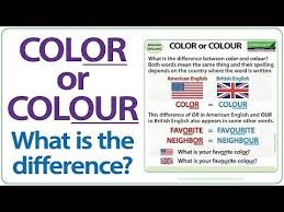 What Is The Difference Between Color And Colour We Look At The Difference Between American English English Vocabulary Words British Spelling English Spelling