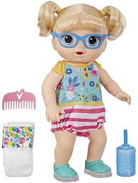 Amazon Com Baby Alive Step N Giggle Baby Blonde Hair Doll With Light Up Shoes Responds With 25 Sounds Phrases Drinks Wets Toy For Kids Ages 3 Years Old Up