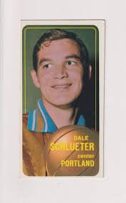 DALE SCHLUETER 1970-71 TOPPS VINTAGE BASKETBALL BASE #164 PORTLAND TRAIL  BLAZERS
