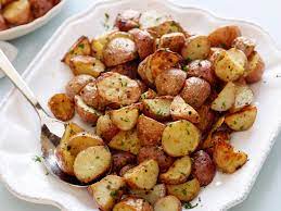 Garlic Roasted Potatoes Recipe Food Network Recipes Roasted Potato Recipes Garlic Roasted Potatoes