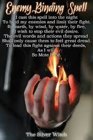 Enemy Binding Spell Wiccan Spell Book Banishing Spell Witchcraft