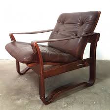 For Sale Mid Century Wood Leather Recliner Denmark 1960s Leather Recliner Recliner Recliner Chair