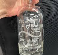 Juego grabado de decantador de botellas infinitas, vidrio ...