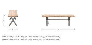 Note that bench height refers to the distance from the seat to the ground. Earth Dining Bench Furniture Village
