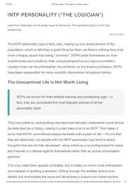 The Logician Intp T