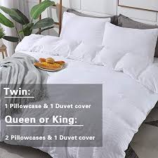 Always check the law label of your comforter to be sure of the size. Avelom White Duvet Cover Queen 90 X 90 Inches 3 Pieces Stripe Zipper Closure Corner Ties Soft Washed Microfiber Duvet Cover For Men Women Pricepulse
