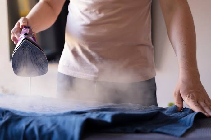 Steam press ironing service