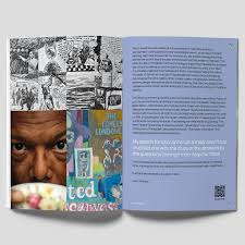 New art catalog design work for Lorna Hamilton-Brown, curator of We Out  Here 2023, an exhibition at Hastings Contemporary featuring new works by  six Black artists of Caribbean heritage living and working
