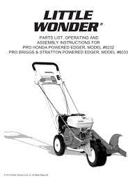 Shop great deals on lawn edgers. Little Wonder 6232 6033 Owner S Manual Manualzz