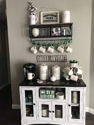 5 out of 5 stars. My Rae Dunn Inspired Coffee Bar Coffee Bar Home Farmhouse Coffee Bar Coffee Bars In Kitchen