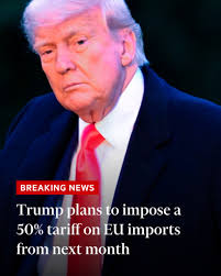 Breaking news: Donald Trump has said he plans to impose a 50% tariff