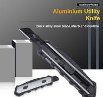 BESTIR Retractable Utility Knife Paper Knife Blades Aluminum Alloy Blade  Non-Slip TPR Handle Portable Wallpaper Cutter - AliExpress 1420