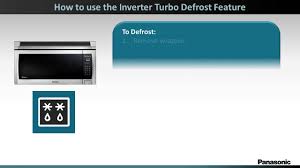 Panasonic Nn Se284 Microwave Oven How To Use Turbo Defrost Youtube