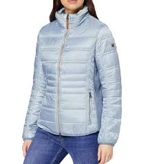 Humans have used camels as a means of transport for thousands of years. Camel Active Quilted Jacket Wind Repellent Ladies Spring Jacket With Neck Collar Light Blue