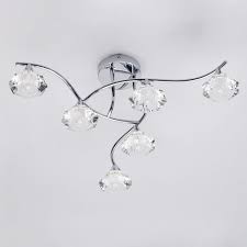 This collection brings a modern interpretation to classic lighting design with a new. Sutton 6 Light Semi Flush Bathroom Ceiling Light Chrome Ip44 Lampsy