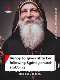 Assyrian Christian Bishop Mar Mari Emmanuel has spoken out for the first  time since the attack, saying he forgives the teen who allegedly stabbed  him during a sermon. #churchstabbing #Wakeley #7NEWS