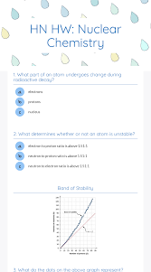 Hn Hw Nuclear Chemistry Worksheet In 2020 Learning Worksheets Chemistry Worksheets Chemistry