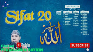 Tulisan arab tabel 20 sifat wajib allah dan artinya : 20 Sifat Wajib Bagi Allah Swt Youtube