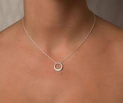 Silver Karma Necklace Full Moon Small Karma Sterling Circle Etsy In 2021 Karma Necklace Full Moon Necklace Karma Necklace Silver