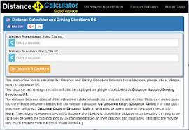 Distance Calculator Metric Conversion Postal Codes