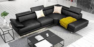 schon ecksofa leder schwarz modern schwarzes sofa sofa ledersofa