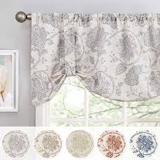 We did not find results for: Amazon Com Jinchan Valance Curtain Kitchen Farmhouse Window Valance For Living Room Linen Scroll Paisley Valance For Bedroom Bathroom Decor Floral Printed Tie Up Valance 20 Inch 1 Panel Rod Pocket Gray On