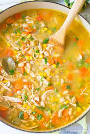 Healthy Chicken White Bean Soup Healthy Soup Recipes Bean Soup Recipes Veggie Soup