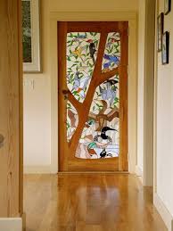 Stained Glass Door Birds Stained Glass Cabinets Stained Glass Door Glass Doors Interior