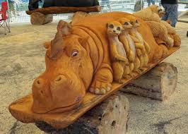 Chainsaw Art Lazy Days By Takao Hayashi Takao Hayashi Of Japan Has Won Previous Competitions But Went Home With Sec Chainsaw Sculpture Wood Art Wood Creations