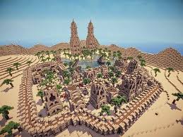 Build a cool pyramid, statues and boats. Hafsah The Desert Village Minecraft Building Inc