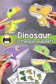 Dinosaur Clothespin Puppets Dinosaur Crafts Dinosaur Crafts Kids Dinosaur Crafts Preschool