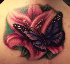 Flower Butterfly Tattoo By Hatefulss On Deviantart Butterfly With Flowers Tattoo Rose And Butterfly Tattoo Purple Butterfly Tattoo
