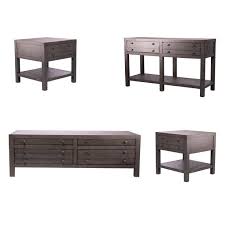 Shop our best selection of 3 piece coffee table sets to reflect your style and inspire your home. Rustic Style 4 Piece Coffee Table Set Coffee 2 End Tables Console Table Walmart Com Walmart Com