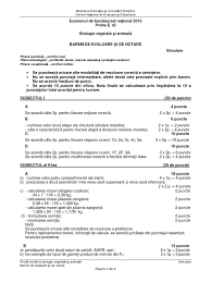Subiecte biologie vegetala bac 2019, barem biologie vegetala bac 2019, subiecte biologie animala bac 2019, barem biologie animala bac 2019. Barem Biologie Vegetala Si Animala 2016