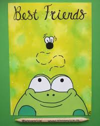 You and your bff are tight, and know everything there is to know about each other, right? Kikker Billie Best Friends Kikker Frog Cartoon Illustration Illustratie Tekenen Draw Tekening Drawing Bff Vrienden Vriendjes Aquarel Acryl Acrylic Watercolor Canson Cansonpaper Sakura Canson Sakura Facebook