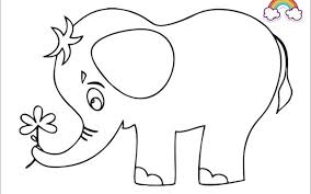 Gambar mewarnai untuk anak paud, tk dan sd sebagai contoh cara menggambar dan mewarnai. Mewarnai Gambar Gajah Kids Indonesia