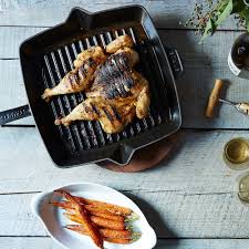 Staub Large Cast Iron Square Grill Pan And Press Food 52 Grill Pan Grilling