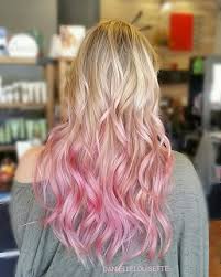 If you have a short hairstyle, you'll look amazing with a strawberry blonde top and lighter blonde tips. Pastel Pink Tips On Blonde Hair Novocom Top