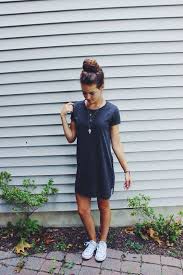 Sport Chic Dress With White Converse Shirt Dress Outfit Pinterest Outfits Cute Outfits
