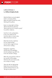 Little Ditties I by William Brighty Rands