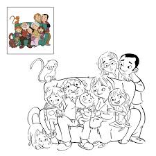 Hay una forma de encontrar la felicidad en la. Familia Dibujo Para Colorear Ilustraciones De Cuentos Infantiles Dibustock Expertos En Ilustracion
