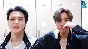 Perfect boyfriend charm with his messy hair as he crashes j hope's vlive. V Live Live Before Last Performance