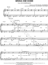 Bring Him Home From Les Miserables Sheet Music Easy Piano In F Major Transposable Download Print Sheet Music Easy Piano Piano Music