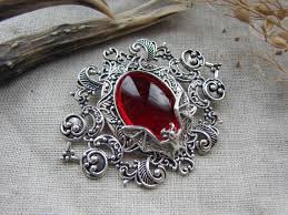 ruby brooch