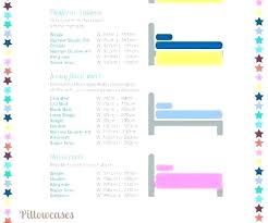 Bed Sheet Sizes Chart In Feet 90100 Size Double Inches Home