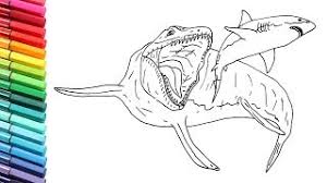 Mosasaurus my art work coloring pages sketch design color intended for mosasaur coloring pages. How To Draw The Mosasaur Vs Megalodon Shark Drawing And Coloring Prehistoric Sea Monsters Youtube
