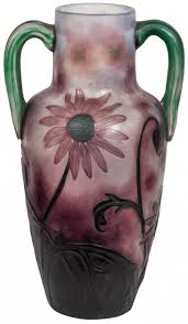 Property Of A Private Collector From The Pinhas Collection Daum Nancy Wheel Carved Cameo And Martele Glass Two Handled Vase Daum Nancy Daum Glass Art