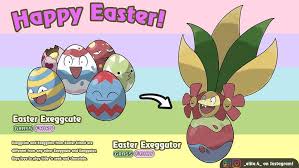 Exeggcute Exeggutor Easter Fprm Pokemon Art Pokemon Drawings Happy Easter Everyone