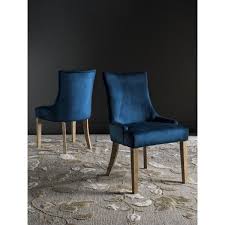 Navy Blue Upholstered Dining Chairs Blue Dining Chair Dining Chairs Tufted Side Chair