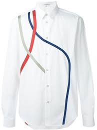 Ideal for 4th of july, flag day, independence day, memorial day, constitution day, veterans day, patriots day, bill of rights day. Carven Ribbon Applique Shirt Farfetch Mens Designer Shirts Designer Clothes For Men Stylish Shirts Men